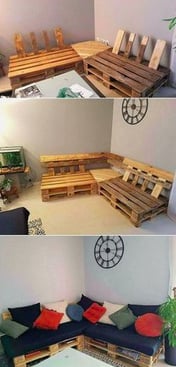 Couch made from pallets.