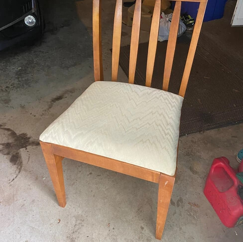 The chair's original upholstery.