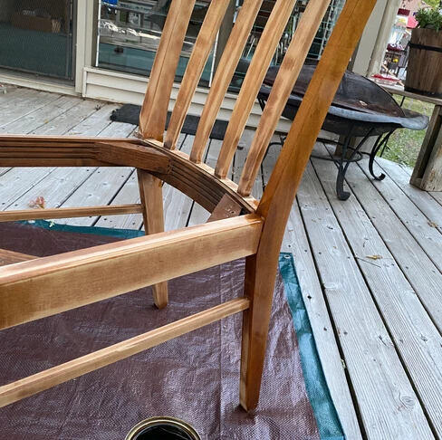 The chair after sanding.