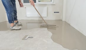Bathroom concrete flooring