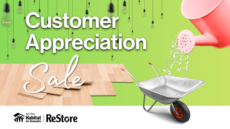 Customer Appreciation Sale graphic.