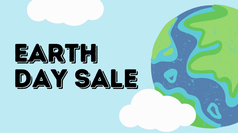 Earth Day Sale graphic.