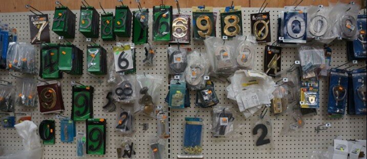 House numbers at ReStore.