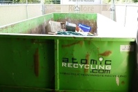 Atomic Recycling dumpster.