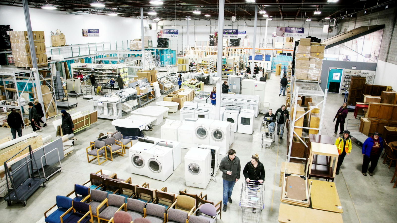 A birds-eye view of the Minneapolis ReStore