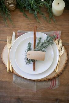 Autumn-themed place setting.
