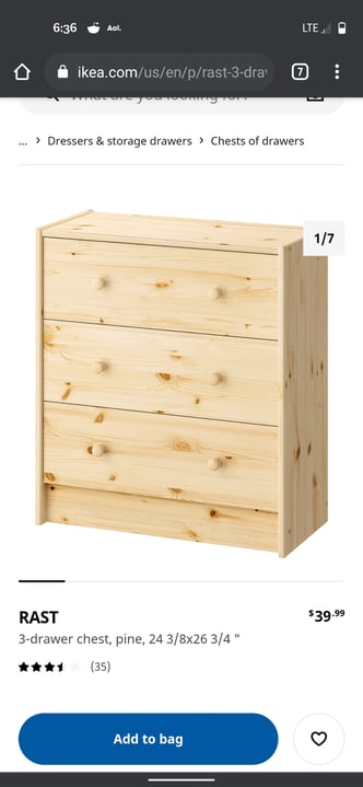 Plain IKEA dresser