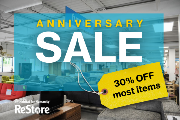 ReStore Anniversary Sale evergreen graphic