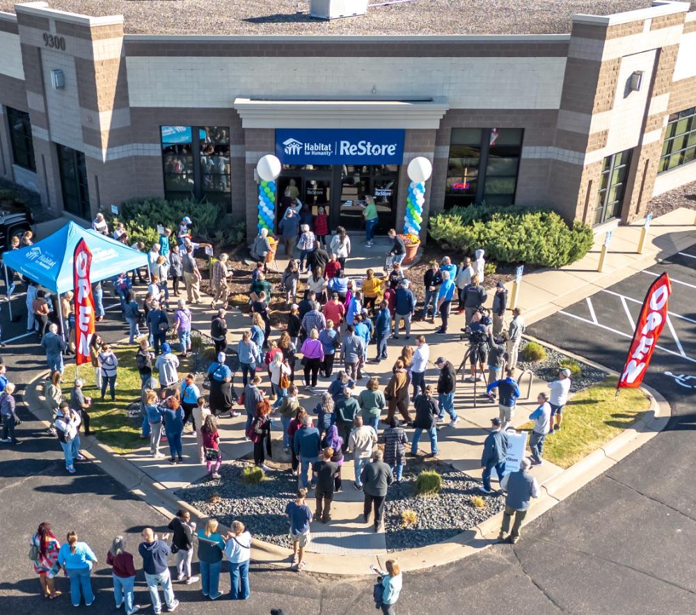 Aerial crowd shot.