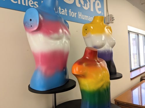 ReStore Pride display mannequins