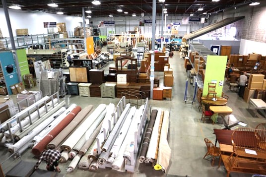 ReStore showroom with carpet and furniture.