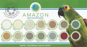 Amazon Paint color samples.