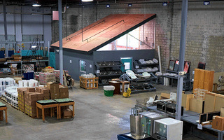 The Minneapolis ReStore donation shed.
