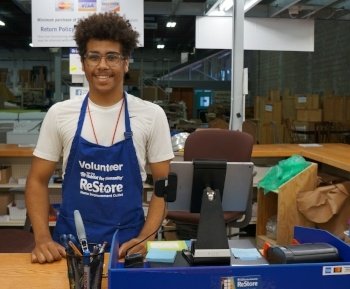 Andrese at the register.