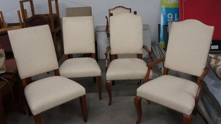 Donated chairs from Ethan Allen.
