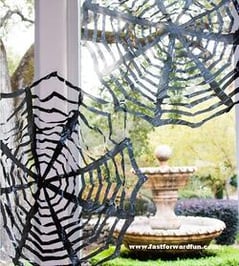Spider web decorations.