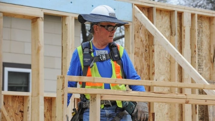 David as a site supervisor on a build site.