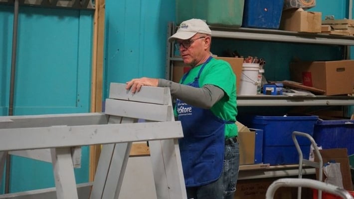 David volunteering at ReStore.