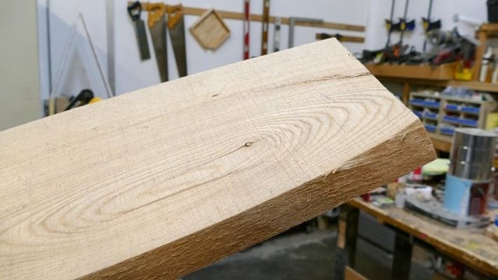 Rough sawn lumber.