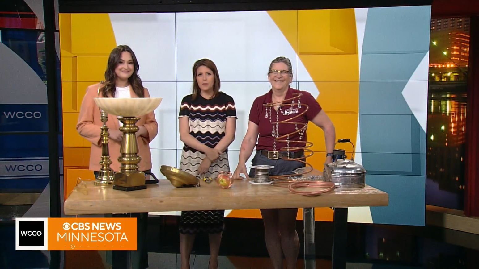 Jan at the WCCO studio.