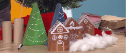 DIY wooden gingerbread houses