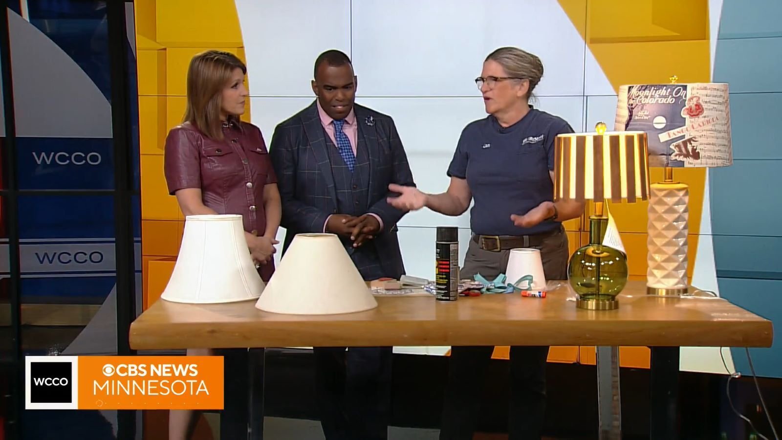 Jan at the WCCO studio.
