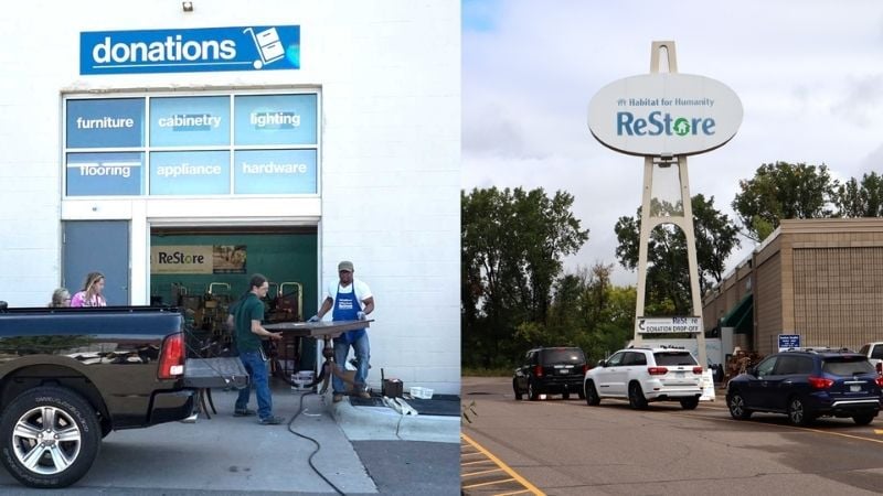 The New Brighton and Minneapolis ReStore locations.