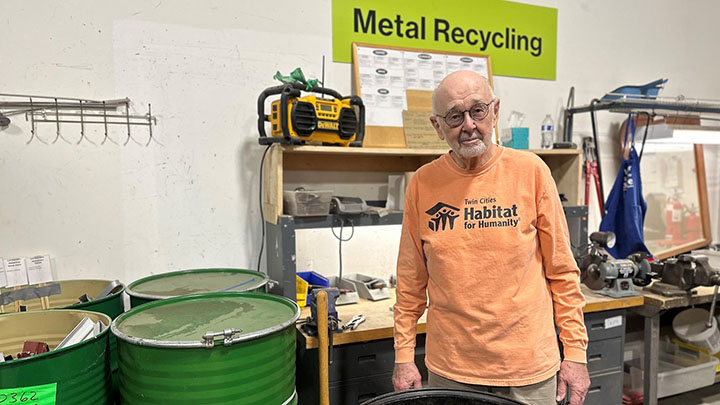 How James Supports ReStore by Sorting Scrap Metal