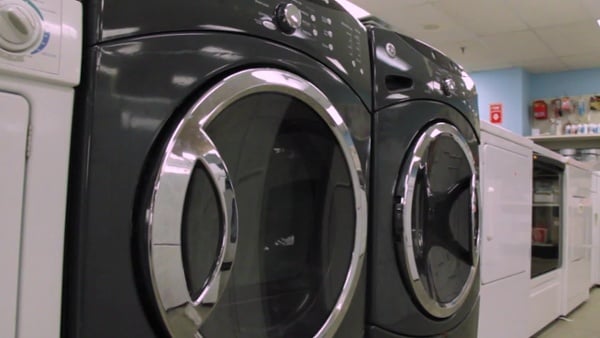 A washer and dryer.