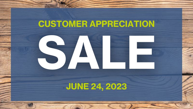 Graphic showing Customer Appreciate Sale on June 24