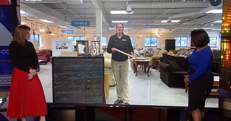 Jan from ReStore on a recent DIY Friday segment on WCCO.