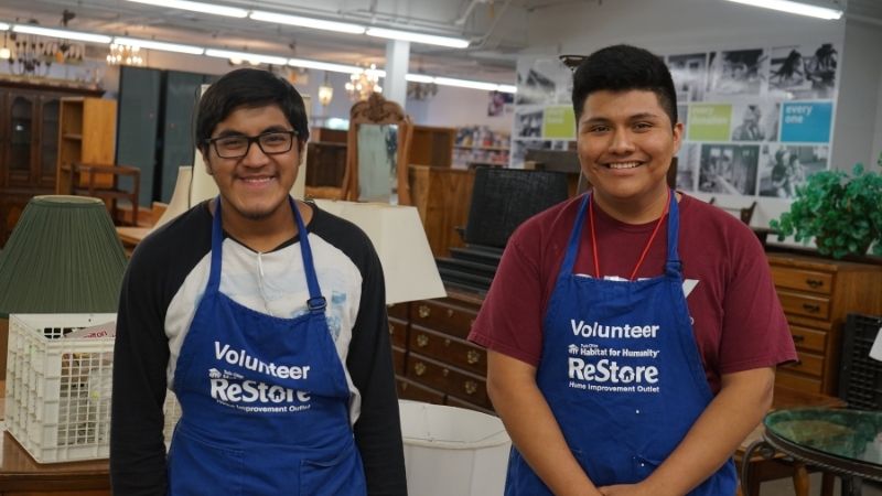 Ruben and Emanuel at the ReStore.